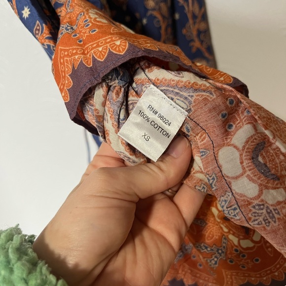 House of Harlow Nastassia Dress Puff Sleeve Mini Square Neck Smocked Waist XS - Picture 7 of 8